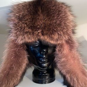 Real fur Russian style hat
